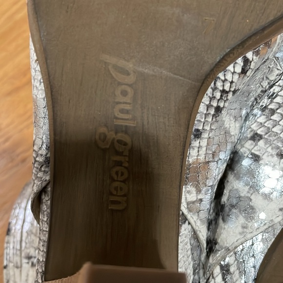 Paul green chunky heel peep toe sling back zipper sandals/heels/booties sz 7 - Picture 11 of 13